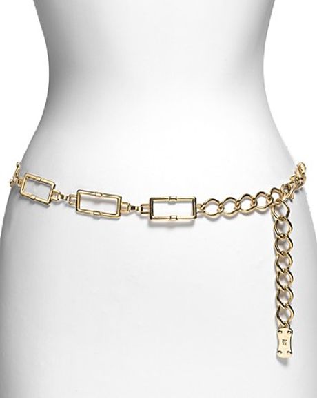 Michael Michael Kors Chain Link Belt in Gold | Lyst