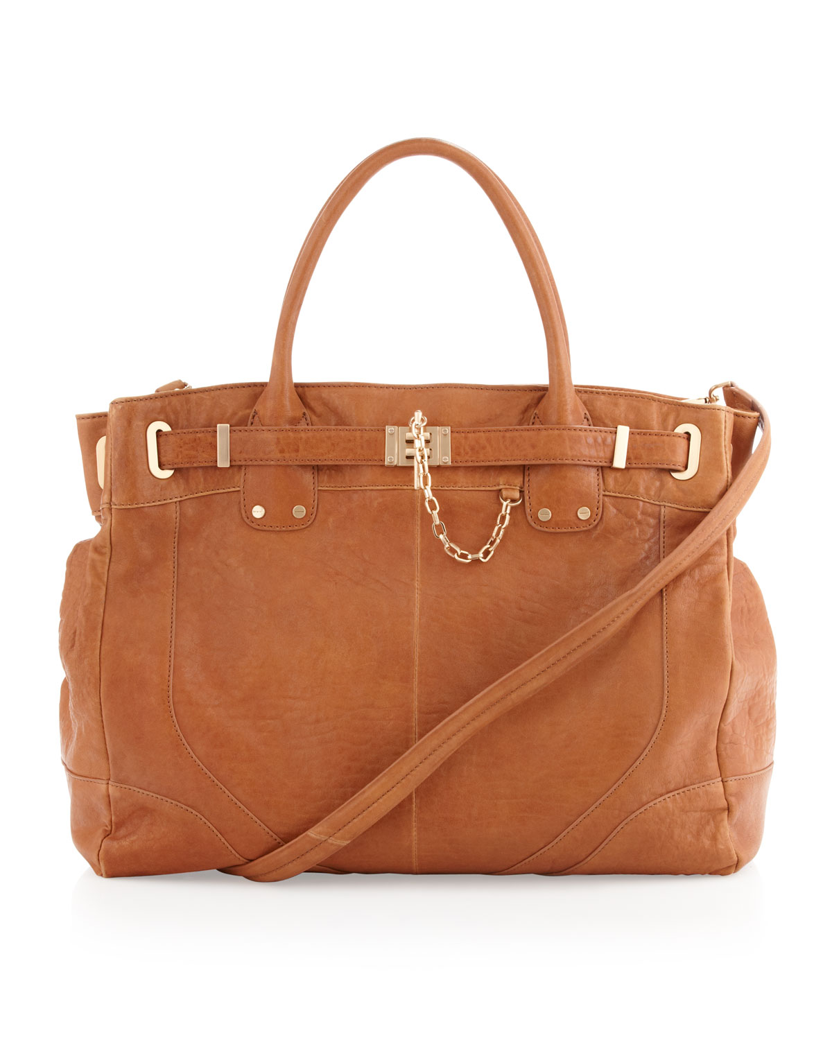 Rachel Zoe Zoe Leather Weekender Bag in Brown (camel) | Lyst