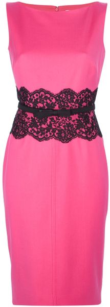 Valentino Lace Waist Tailored Dress - Lyst