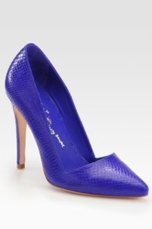 Alice + Olivia Dina Snakeprint Leather Pumps - Lyst
