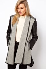 ASOS Collection Asos Pu Sleeve Coatigan