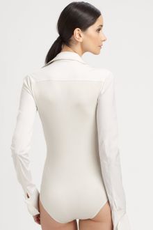 Donna Karan New York Collared Bodysuit - Lyst