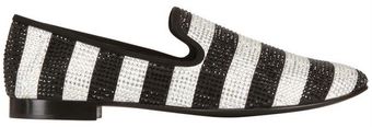 Giuseppe Zanotti Swarovski On Grosgrain Silk Loafers - Lyst