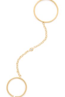 Jacquie Aiche Smooth Double Chain Ring - Lyst