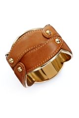 Max Mara Scalloped Leather Cuff