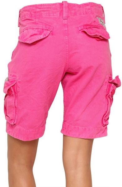 hot pink cargo shorts