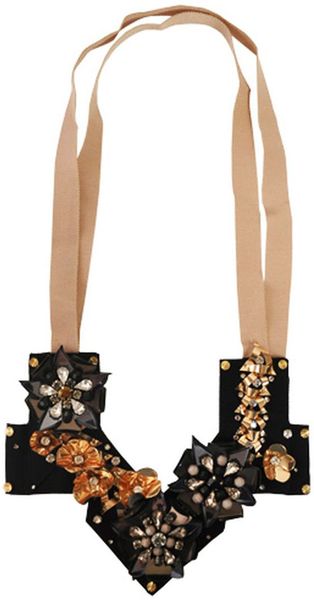 Amen Grosgrain Flower Necklace - Lyst