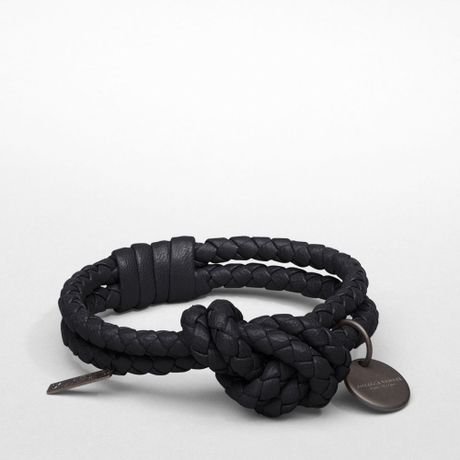 Bottega Veneta Nappa Bracelet in Black for Men | Lyst