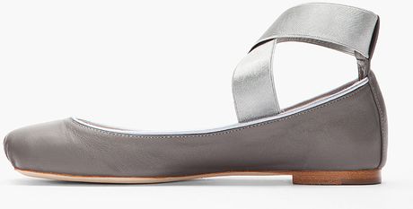 grey ballerina flats