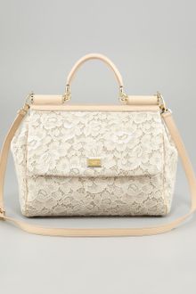 Dolce & Gabbana Miss Sicily Lace Flap Bag - Lyst