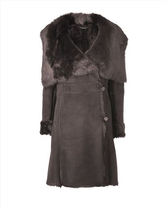 Jaeger Shearling Coat - Lyst