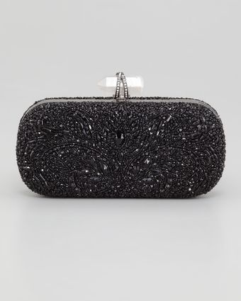 Marchesa Lily Medium Embroidered Stone Box Clutch - Lyst