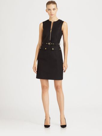 Michael Kors Broadcloth Cargo Dress - Lyst
