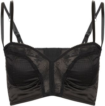 Topshop Satin Sweetheart Neck Bralet - Lyst