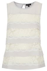 Topshop Sleeveless Lace Layer Blouse