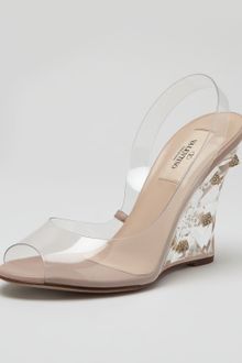 Valentino Naked Rockstud Wedge Sandal - Lyst
