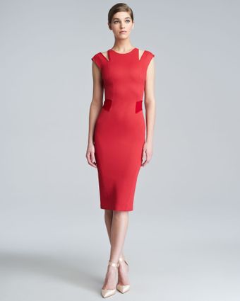 Zac Posen Bondage Jersey Cutout Dress - Lyst