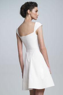Zac Posen Capsleeve Crepe Dress - Lyst