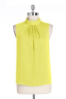 Anne Klein Sleeveless Pleated Blouse - Lyst