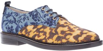 B Store Floral Lace Up Shoe - Lyst