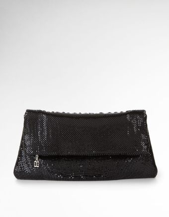 BCBGMAXAZRIA Metal Mesh Foldover Clutch - Lyst