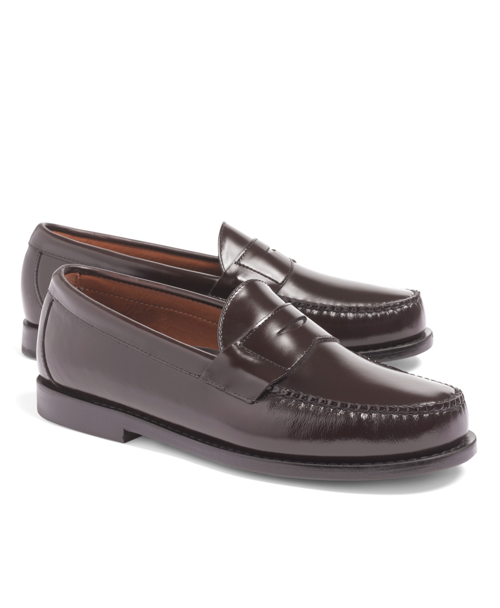 Brooks Brothers Classic Penny Loafers In Brown For Men Burgundy Lyst