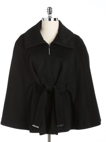 Calvin Klein Plus size Belted Cape - Lyst