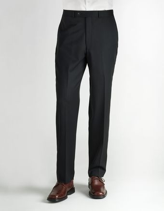 Calvin Klein Slim Fit Flat Front Wool Pants - Lyst