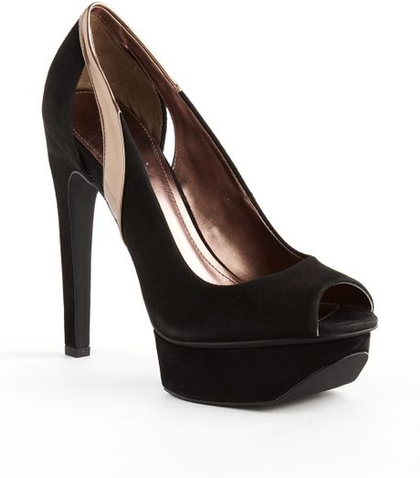 calvin klein black suede pumps