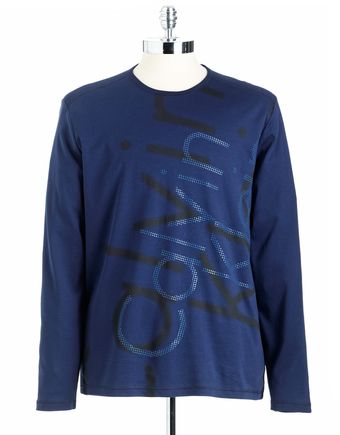 Calvin Klein Graphic Logo Cotton Shirt - Lyst