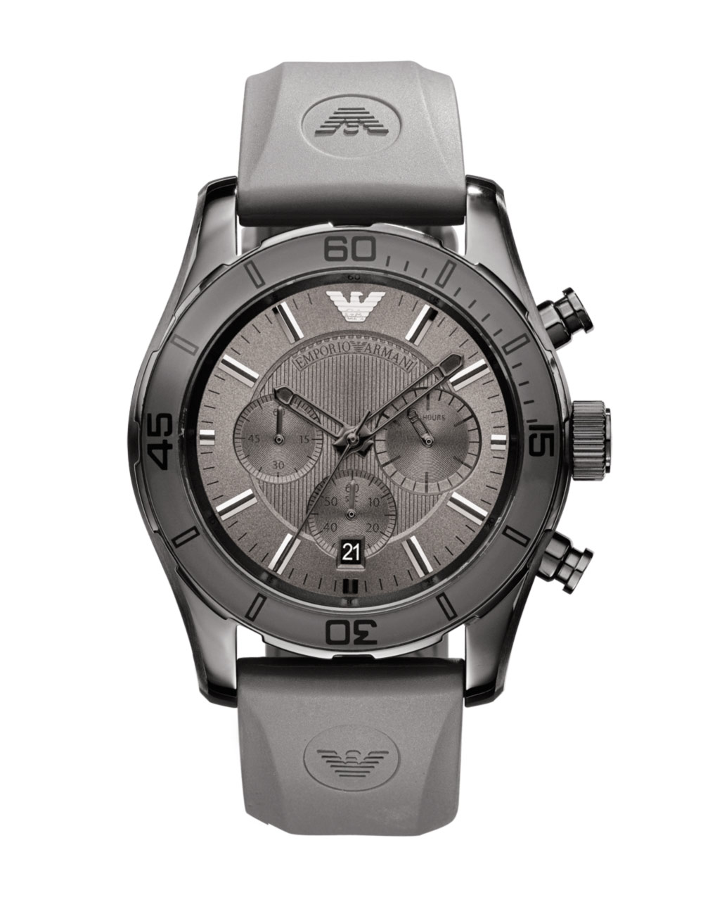 Emporio Armani Mens Grey Chronograph Sport Watch in for Men (black)