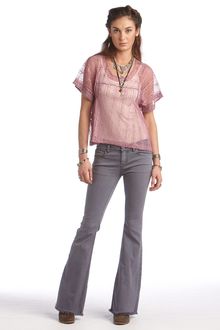 Free People Sheer Lace Top - Lyst