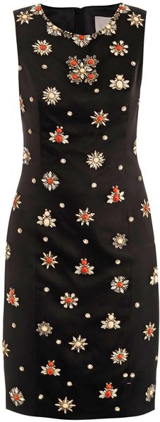 Jason Wu Embellished Satin Sheath Dress - Lyst