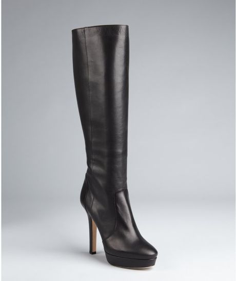 Jimmy Choo Calfskin Knee High Boots in Black | Lyst Jimmy Choo Calfskin Knee High Boots in Black | Lyst