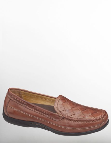 Johnston  Murphy Trevitt Woven Venetian Loafers in Brown for Men (tan ...