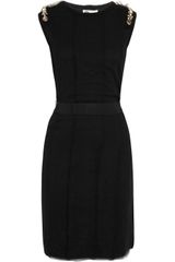 Lanvin Crystalembellished Cottonblend Jersey Dress