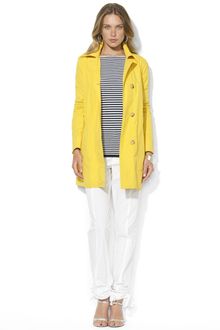 Lauren by Ralph Lauren Cotton-Blend Buttoned Jacket - Lyst