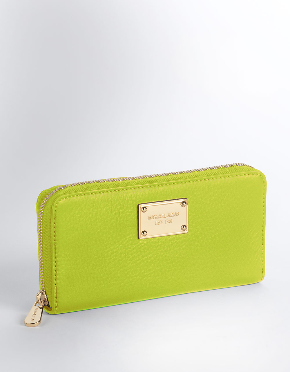 Michael Michael Kors Jet Set Continental Zip Wallet in Green (lime) Lyst