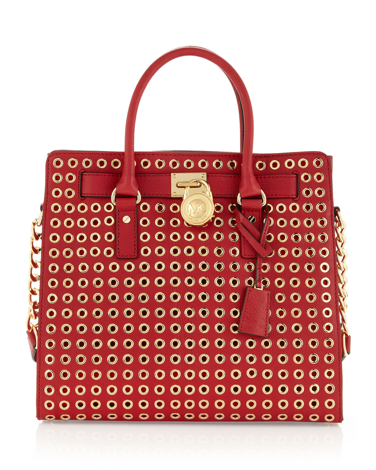 Michael Michael Kors Hamilton Large Grommet Tote Bag in Red Lyst