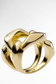 Michael Kors Golden Chain Link Ring - Lyst