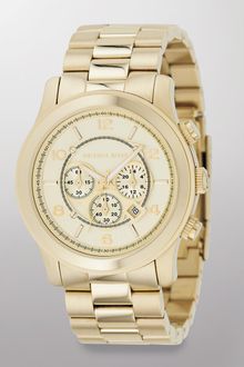 Michael Kors Gold-Plated Stainless Steel Chronograph Watch - Lyst