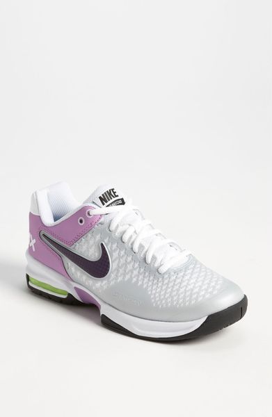 Nike Air Max Cage Tennis Shoe Women in (grey/ purple