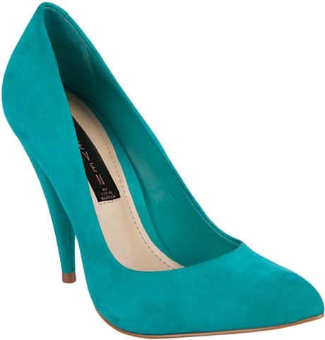 Steven By Steve Madden Alenah Leather Pumps in Blue (turquoise leather ...