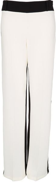 Topshop Colour Block Wide Leg Trousers - Lyst