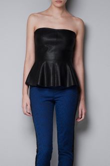 Zara Peplum Top - Lyst