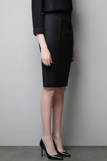 Zara Skirt with Front Patches - Lyst