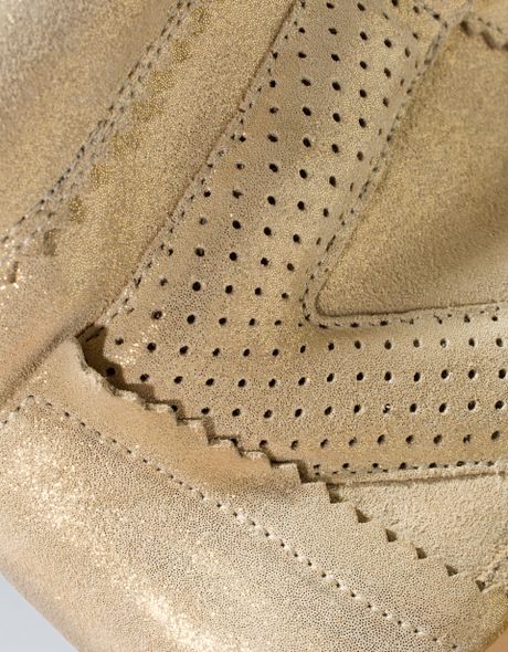 zara gold sneakers