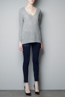 Zara Moss Stitch Sweater - Lyst