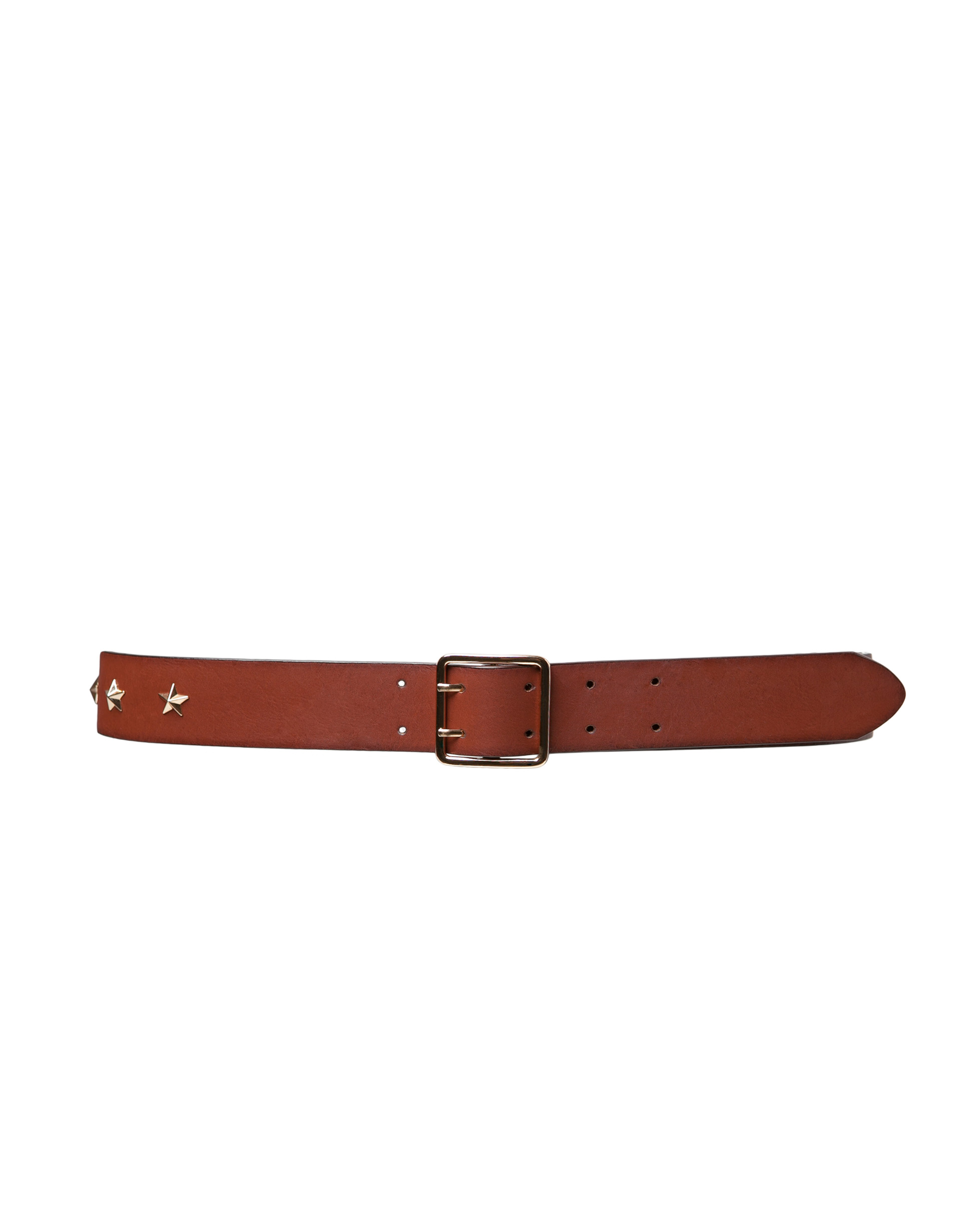Zara Belt with Star Studs in Brown (leather) Lyst