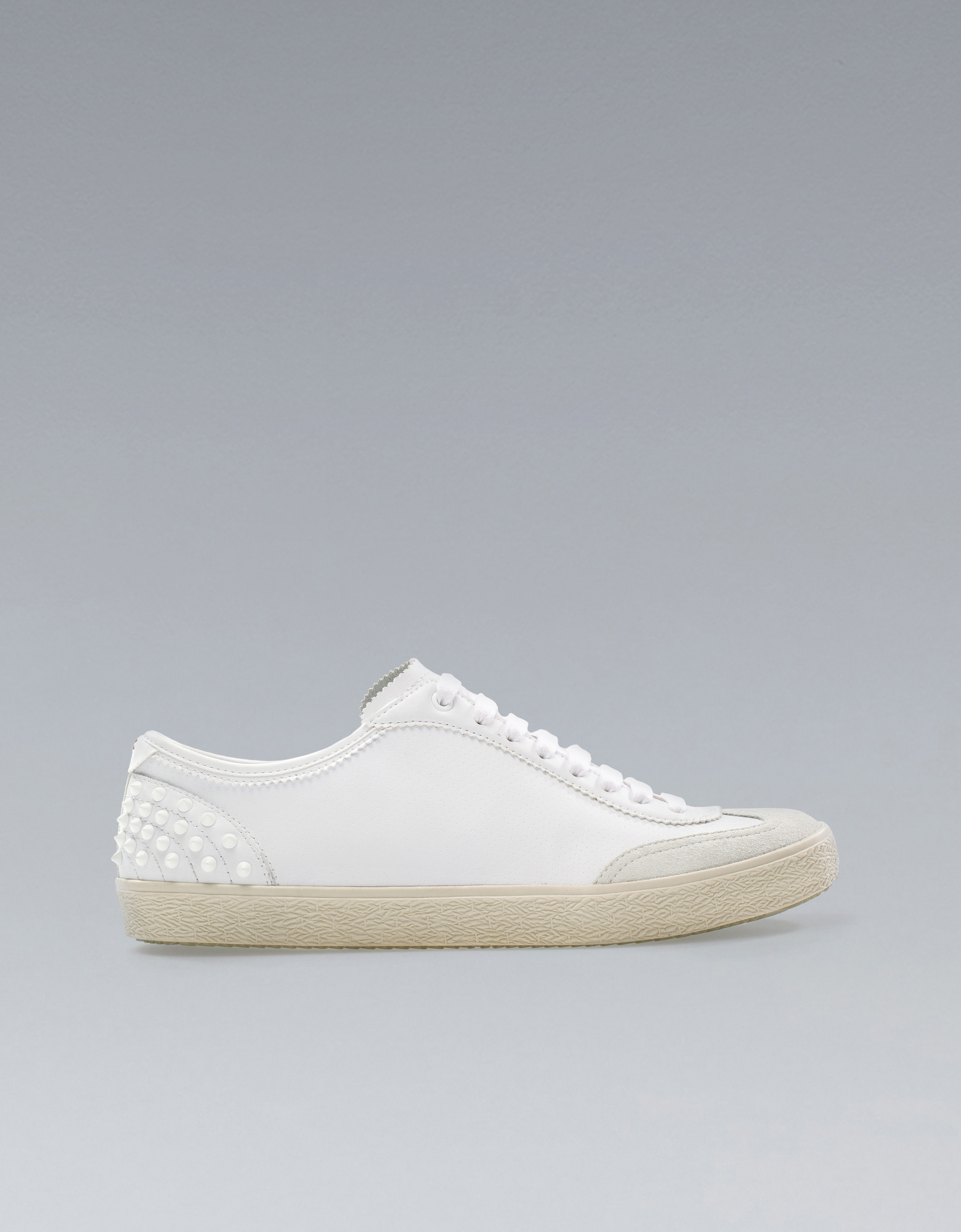 Zara Studded Sneakers in White for Men | Lyst